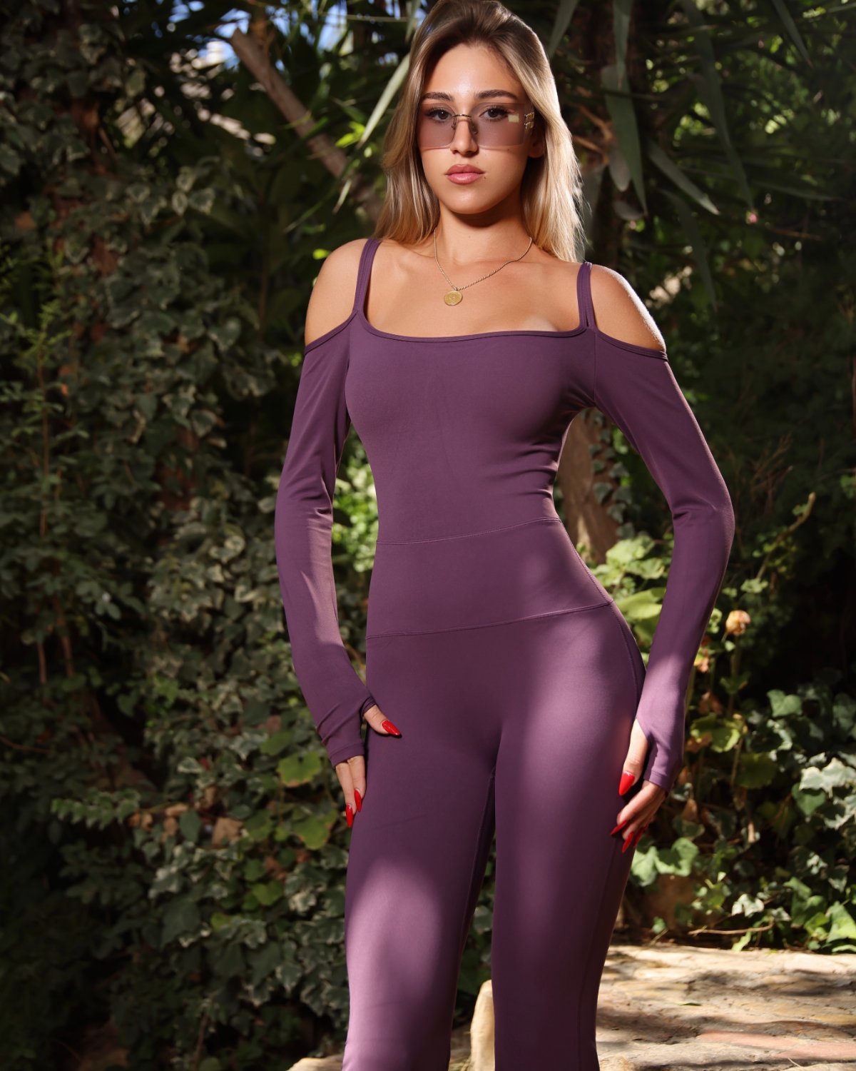 Sculpted Fit Off Shoulder Jumpsuit
